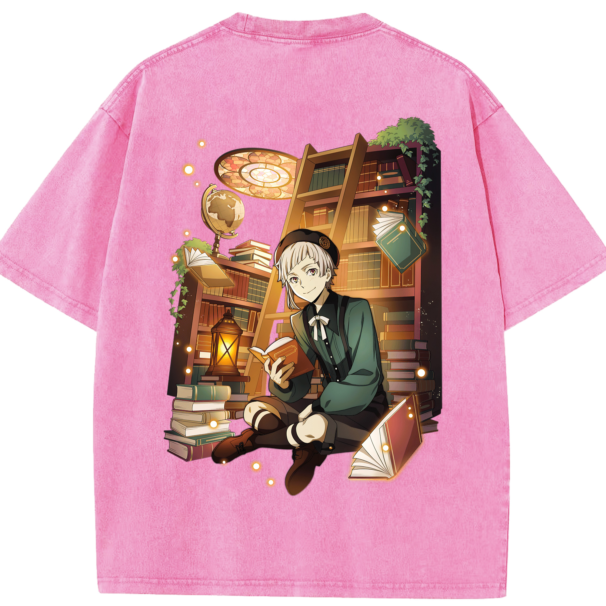 （画像用） 文豪ストレイドッグス Bungo Stray Dogs 綿100% ヴィンテージ風 半袖Tシャツ（背面プリント）